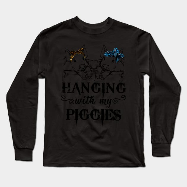 Hanging With My PIGGIES. Long Sleeve T-Shirt by tonydale